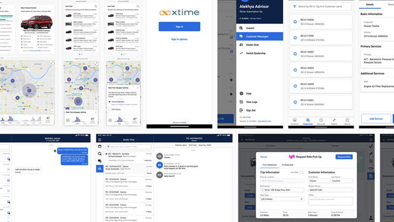 Screenshot of rideshare integration with tablet app