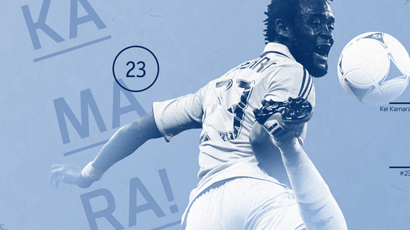 Poster of Kei Kamara, former player for Sporting Kansas City