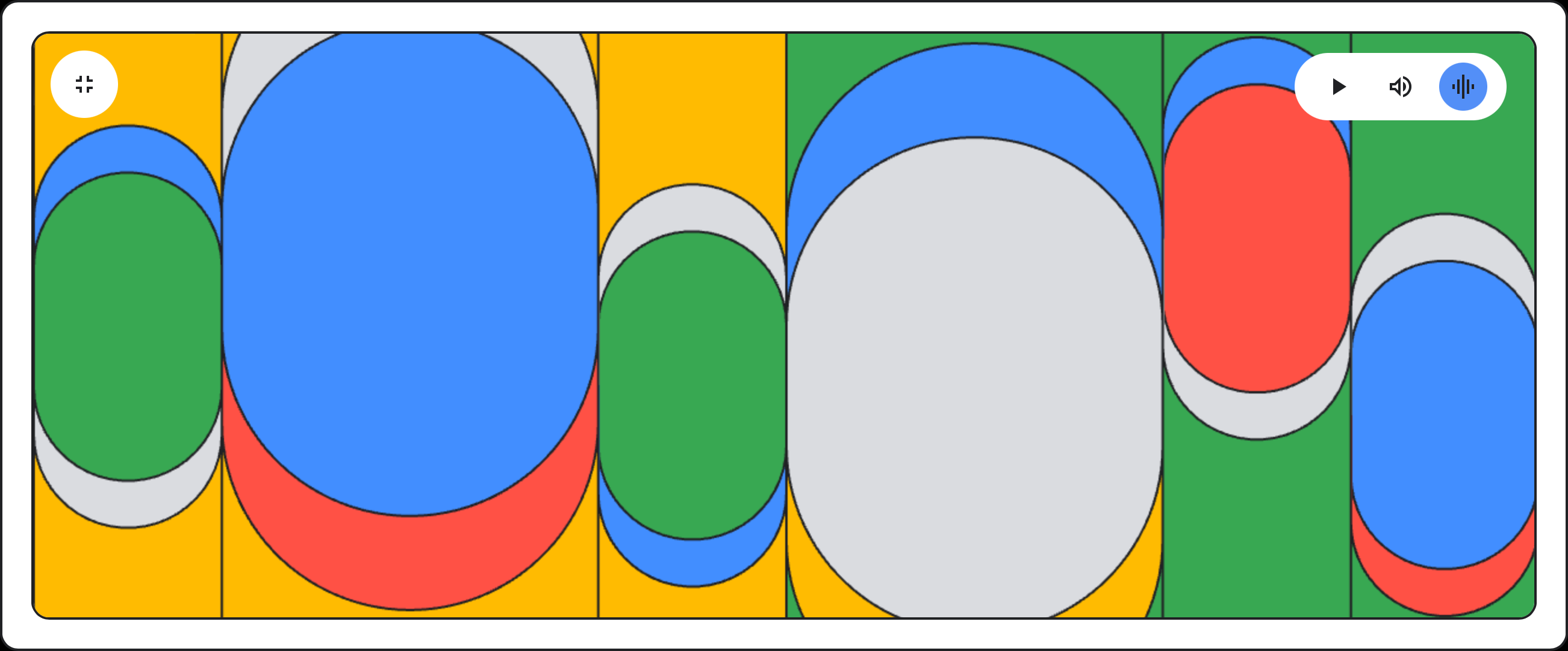 Abstract graphic in the Google color palette representing Google I/O 2023